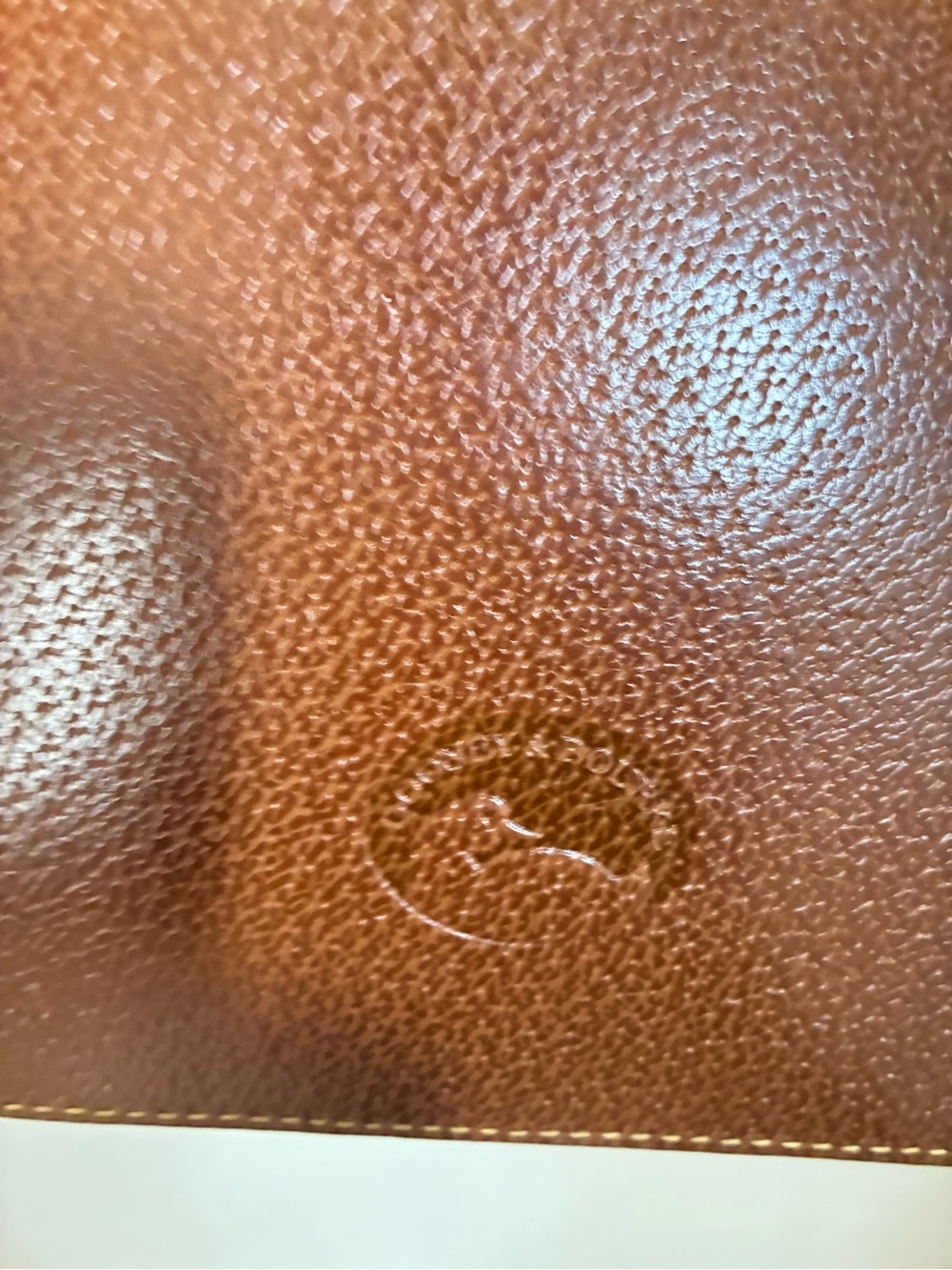 Dooney & Bourke Brown Leather Flap Crossbody with Black Body - Picture 6 of 11